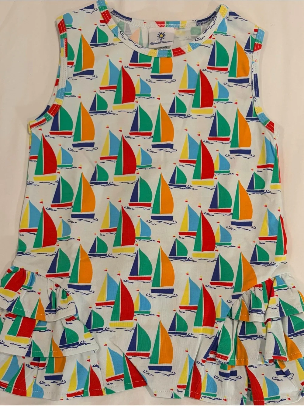 Florence Eismann sailboat print Tunic & Capri Leggings Set sz 4T NWT